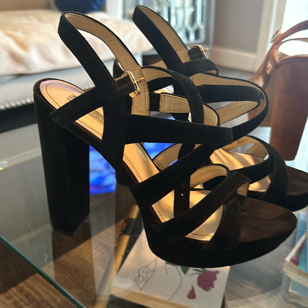 BCBGeneration Morgan Platform in black suede
